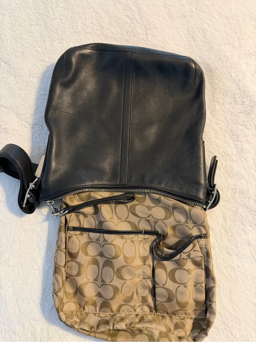 Black Coach Legacy Slim Hobo (Style 9326), a popular vintage Y2K handbag VGUC